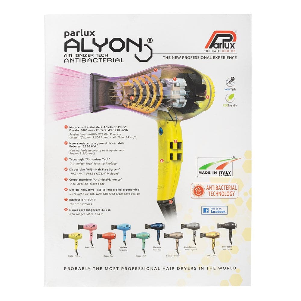 Parlux Alyon Air Ionizer Dryer - Yellow 2250W