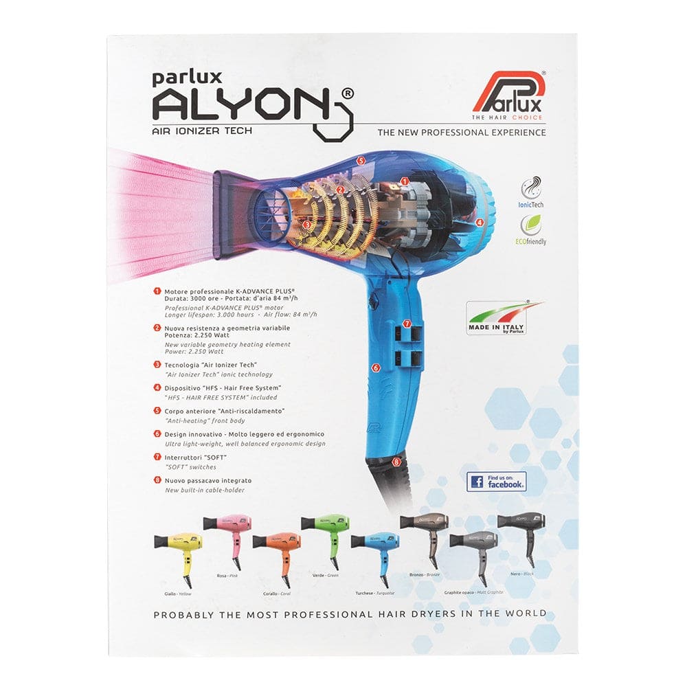 Parlux Alyon Air Ionizer Dryer - Turquoise 2250W