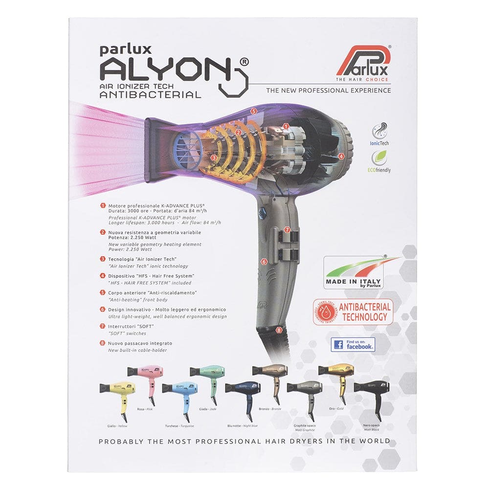 Parlux Alyon Air Ionizer Dryer - Matt Graphite 2250W