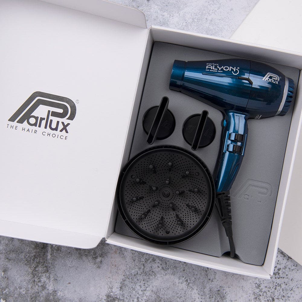 Parlux Alyon Air Ionizer Dryer - Midnight Blue 2250W With Diffuser Pack