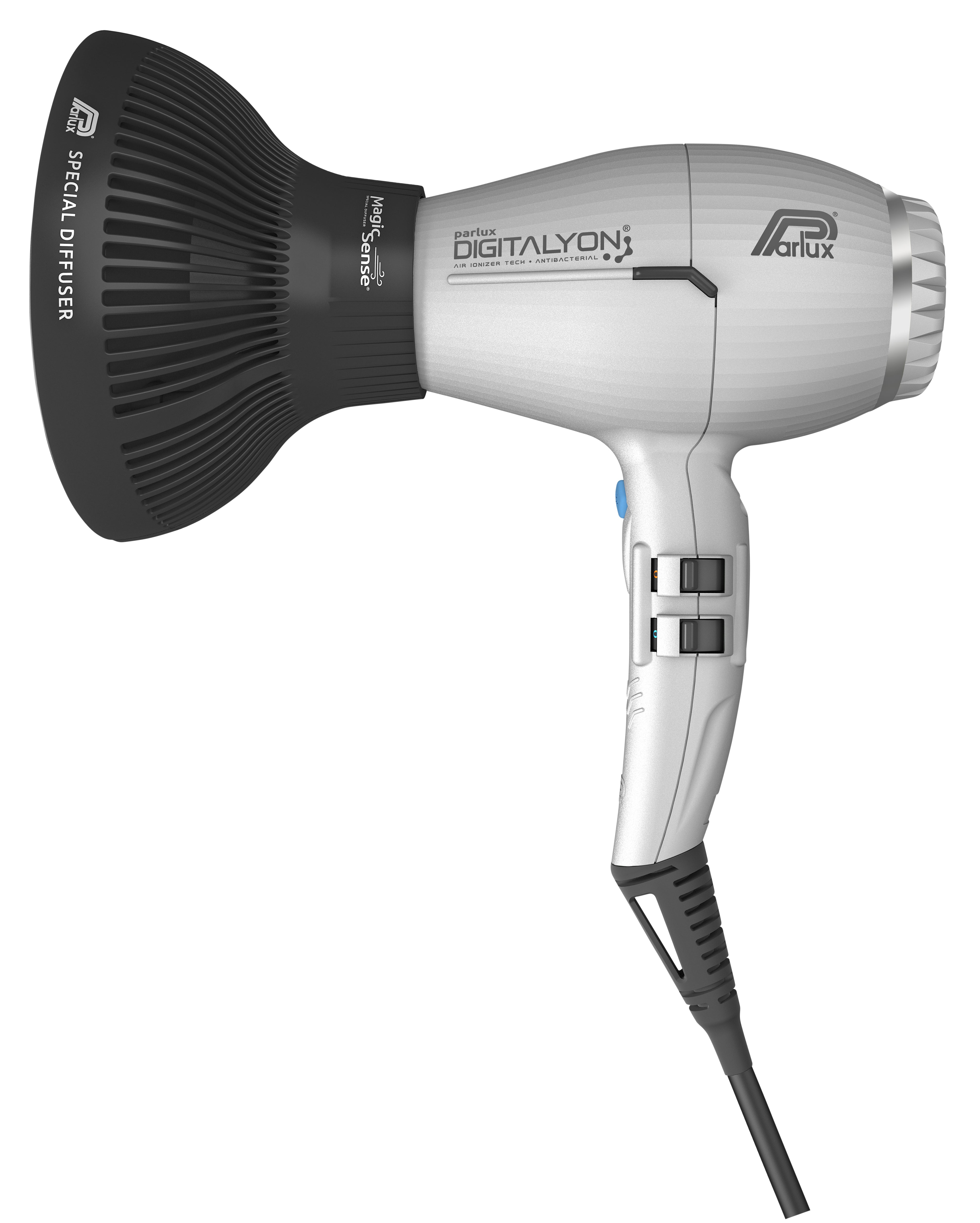 Parlux Digitalyon Dryer - Silver with Diffuser Pack