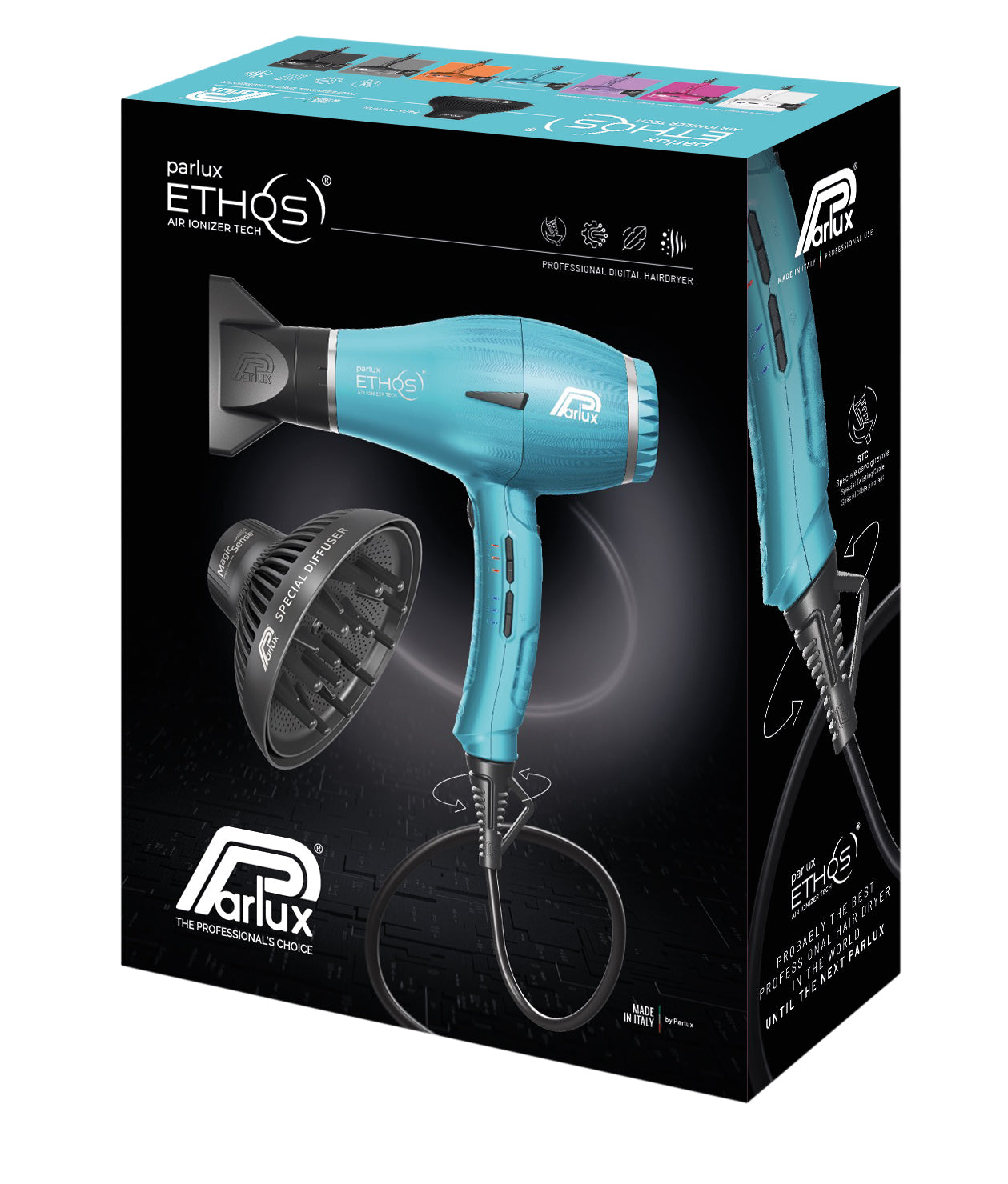 Parlux Ethos Dryer - Galaxy Blue with Diffuser