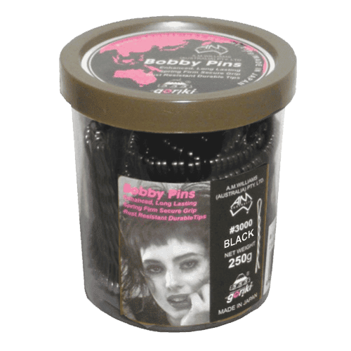 #555 BOBBY PIN BLACK 1.5" TUB 250g